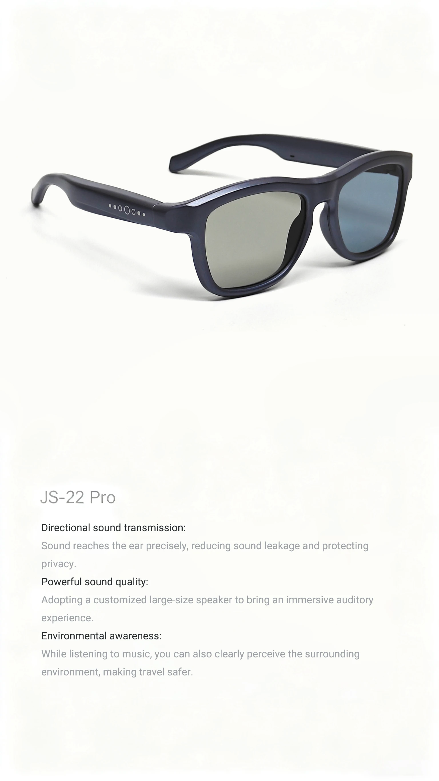 2026 Js-22pro Sunglasses With Electrochromic Lenses Bt Call Music Ai Translation Smart Audio Glasses For Business - Buy Smart Audio Glasses sunglasses ai Translation Smart Glasses
