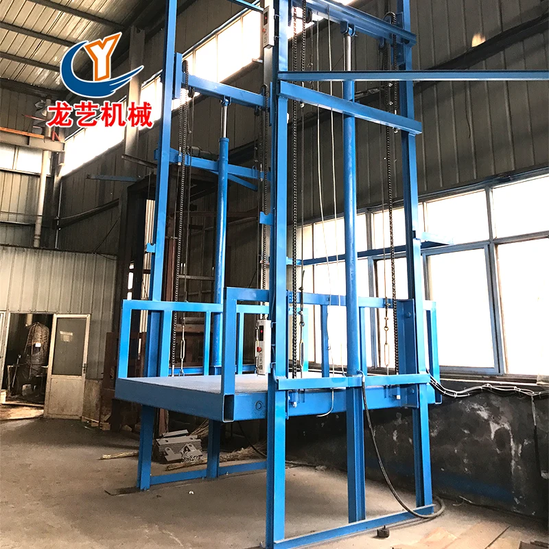 Guide Rail Type Elevator Cargo Elevator Factory Building Warehouse ...