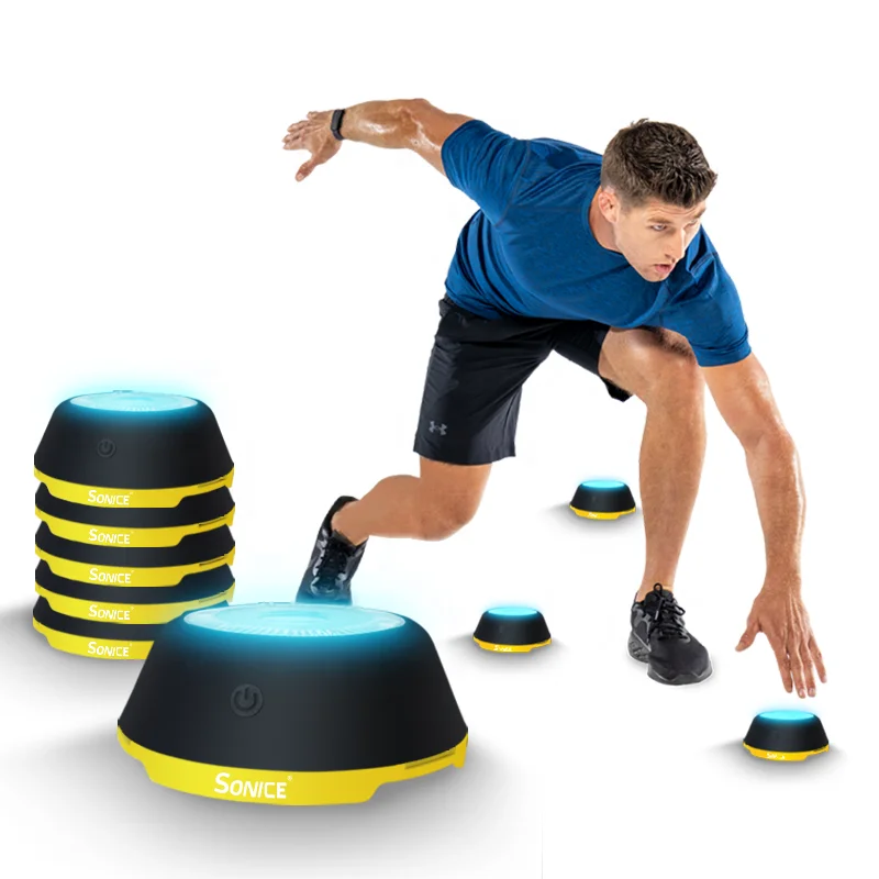 Basketball Football Boxing Sports Flash Reflex Fit Equipment Speed Agility Lamp Reaction Training Light 6 Lights+app LOW MOQ