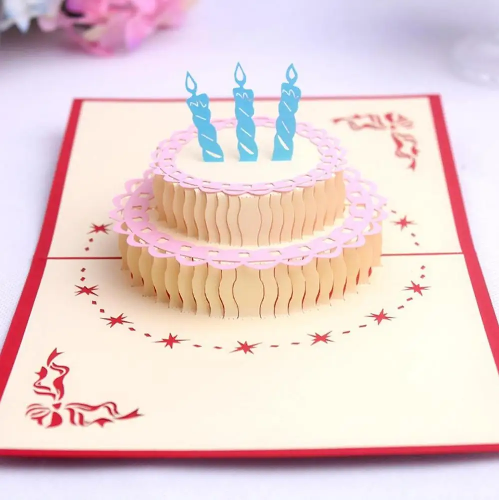 Amazon | グリーティングカード 誕生日カード3 dレーザーカット
