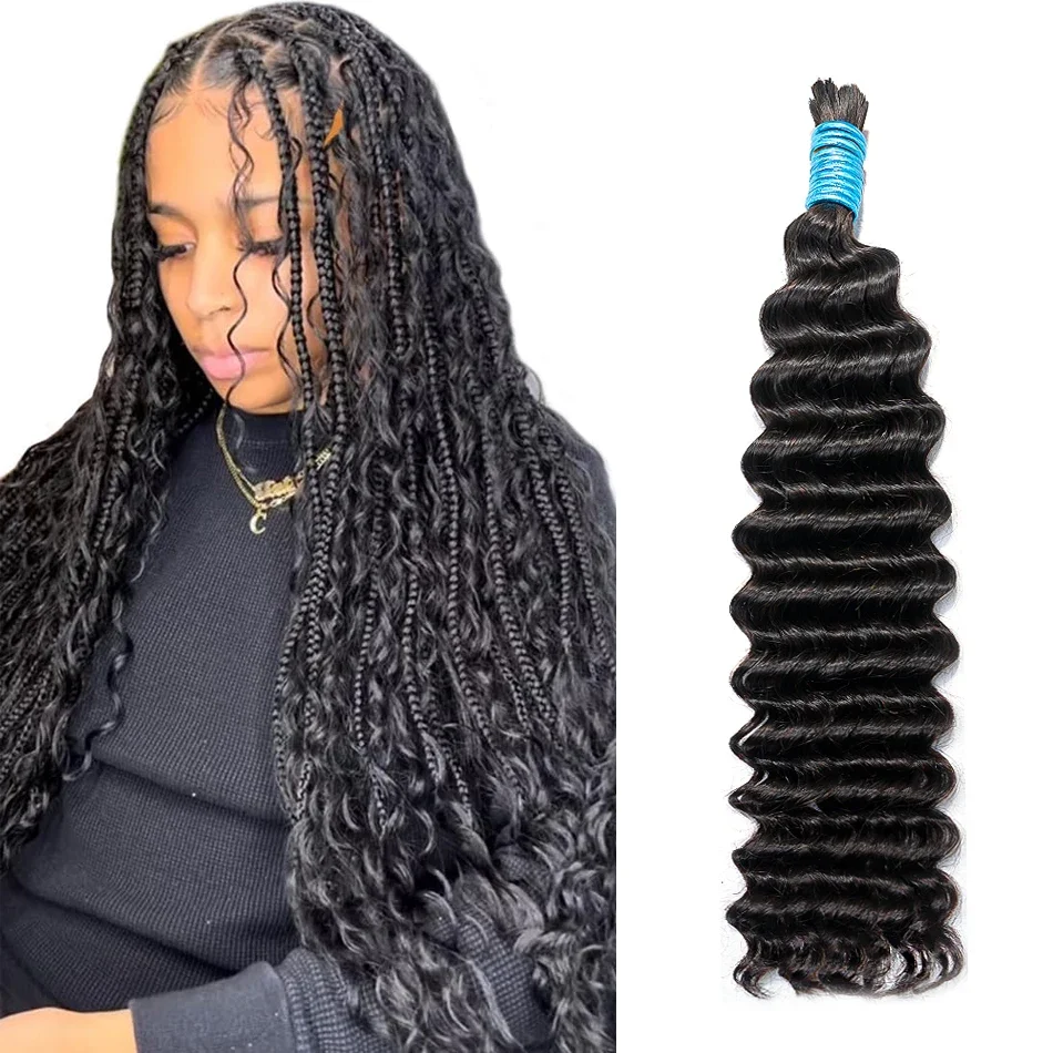 Giliai banguoti žmogaus plaukai, neapdoroti, dideli, Cabelo Humano, 100 % bohemiški, juodi garbanoti plaukai._voghion.com