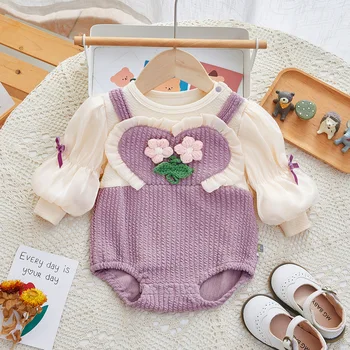 Baby onesie Spring and autumn baby clothes spring and autumn foreign style baby bag fart spring one year out clothes
