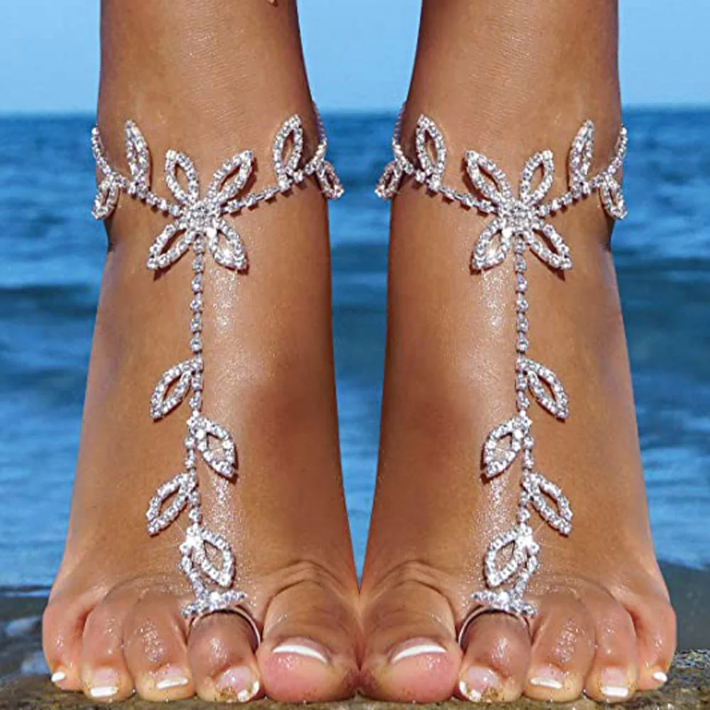 Europe Fashion Summer Beach Rhinestone Ankle Foot Chain New Design ...