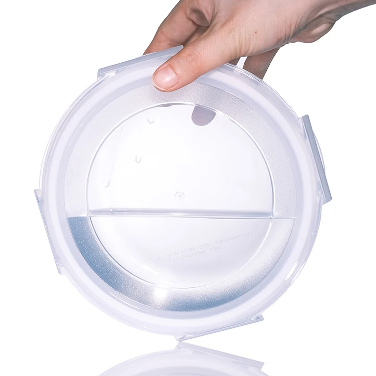 630ml 2 Compartments High Quality Glass Bowl Glass Food Container Set With Logo