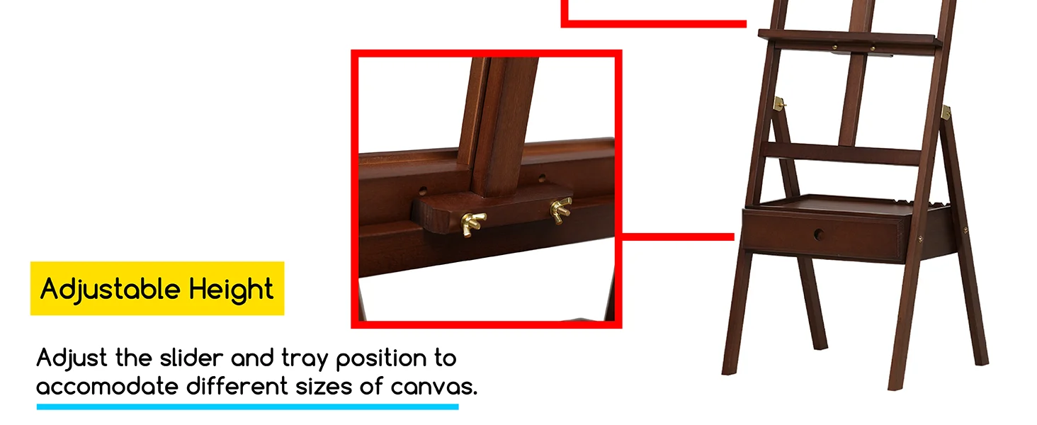 MEEDEN Studio H-Frame Easel with Art Supply Storage Drawer| Alibaba.com