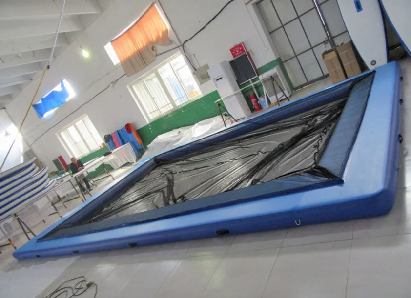 Надувной остров двухслойная портативная лодка плавающая док подставка для плавания с сеткой