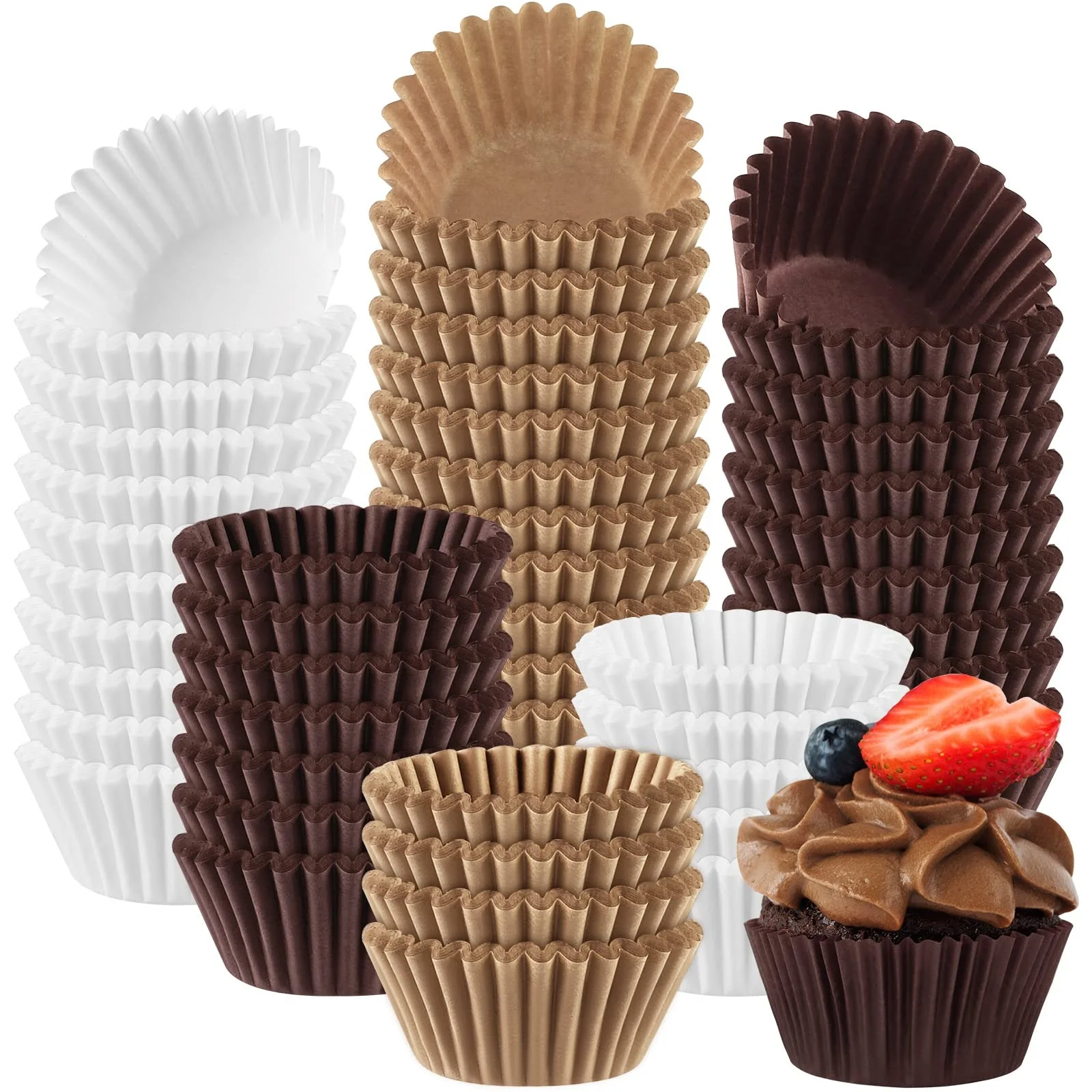 Hot Sales Cupcake Liners Muffin Baking Cups Paper Cheap Disposable Printer White Halloween Liners Bei Cups Paper Molds
