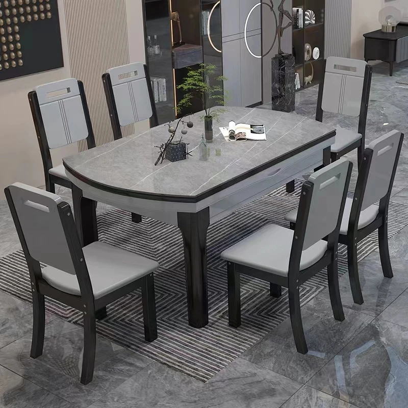 sample hot sale luxury modern extendable round Italian room folding