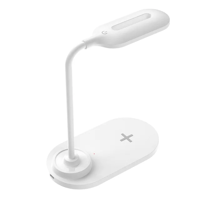 hot selling 2024 New Products UUTEK HT-12 White 2in1 Desk Lamp with Wireless Charger 15W Fast Charging for iPhone charger