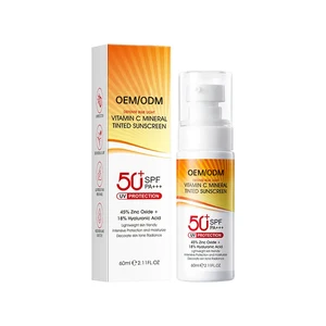 Private Label 60ml SPF50 PA+++ Anti UV Refreshing Sun Protective Cream Vegan Organic Facial Body Sunscreen Black Color