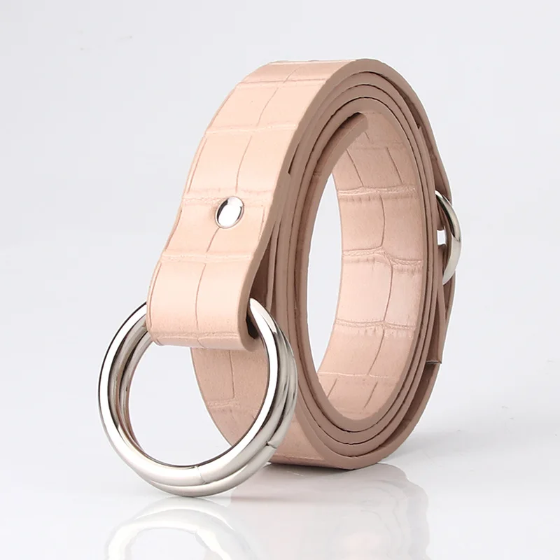 Fashion Simple Alloy Pin Buckle Belt Jeans Wild Waistband Pu Solid Color Waist Belts