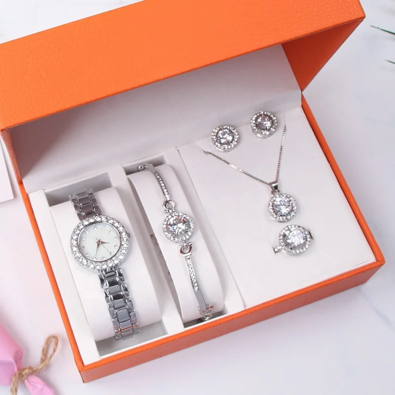 Sku0320 Casual Women‎ Silver/Multicoloured Gemstones Fashion Watch + gift bag Multi-color Watch Bag Chain & Pants Chain,pink Watch Bag  main image 3