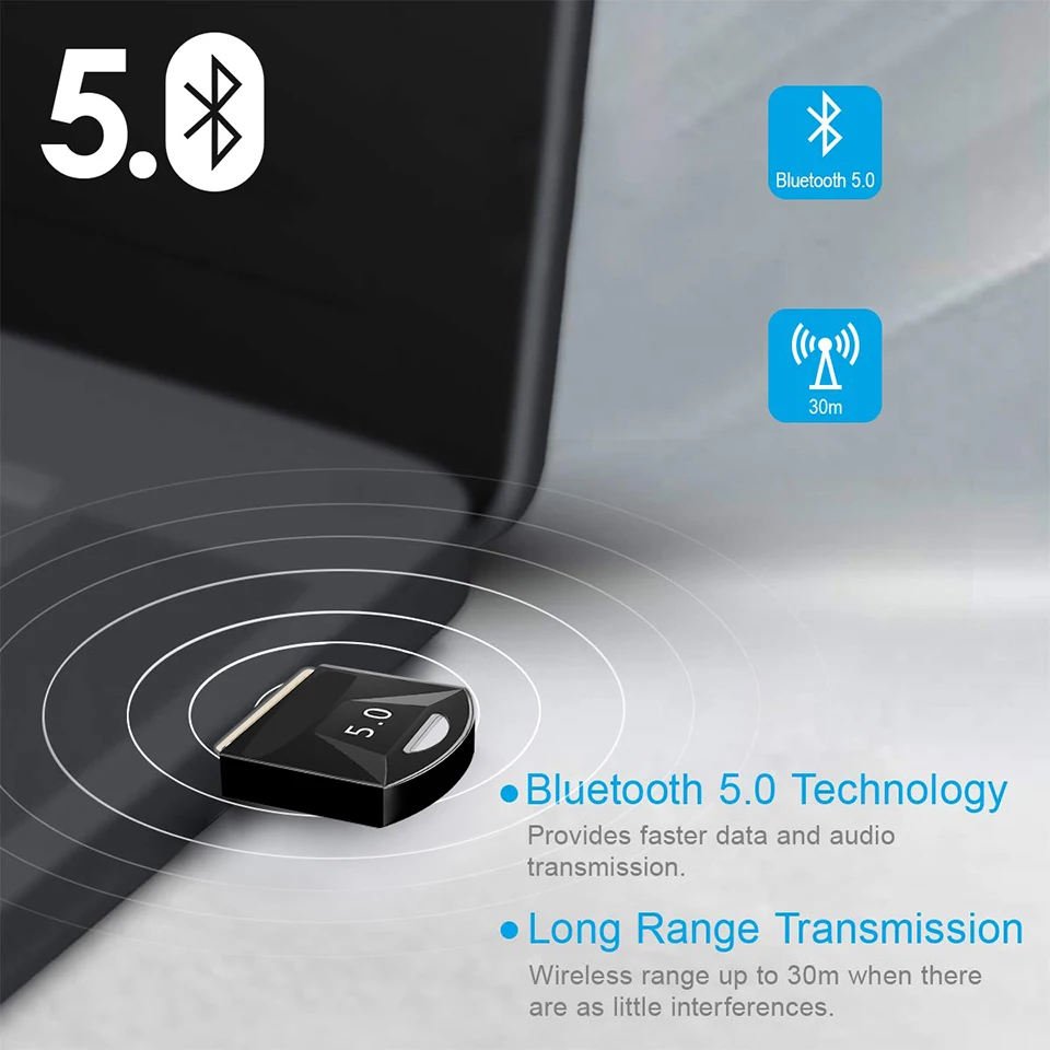 Chipset RTL8761b bluetooth dongle adaptador Bluetooth USB 5.0 para TV/PC/Laptop  - China Adaptador Bluetooth y Bluetooth precio