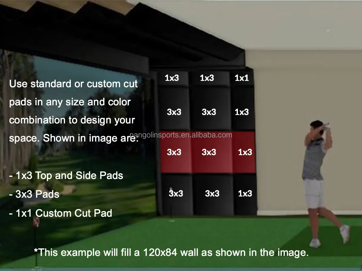 Versatile Golf Wall Panels Padding Set Interlocking Water-Resistant ...