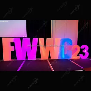 Outdoor  Party Decoration Light Glowing Plastic Colorful Led Letters Light