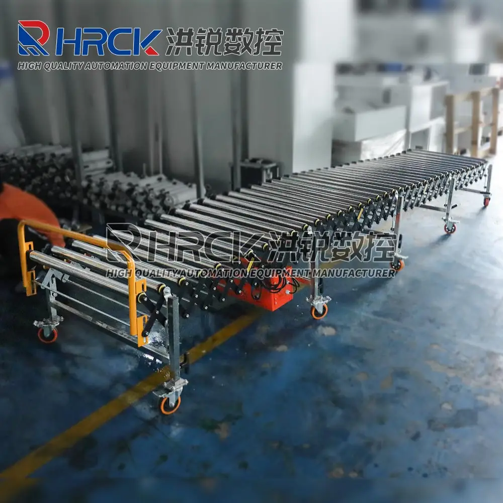 Hongrui Factory Made Automated Powered Gravity Telescopic Roller Conveyor