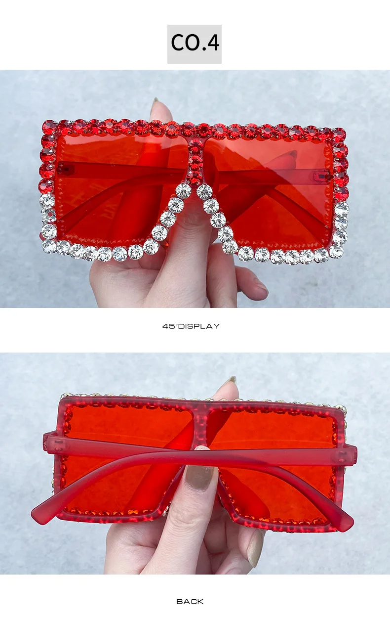 High Quality Oversized Diamond Kids Sunglasses Girls Face Shield Sunglasses