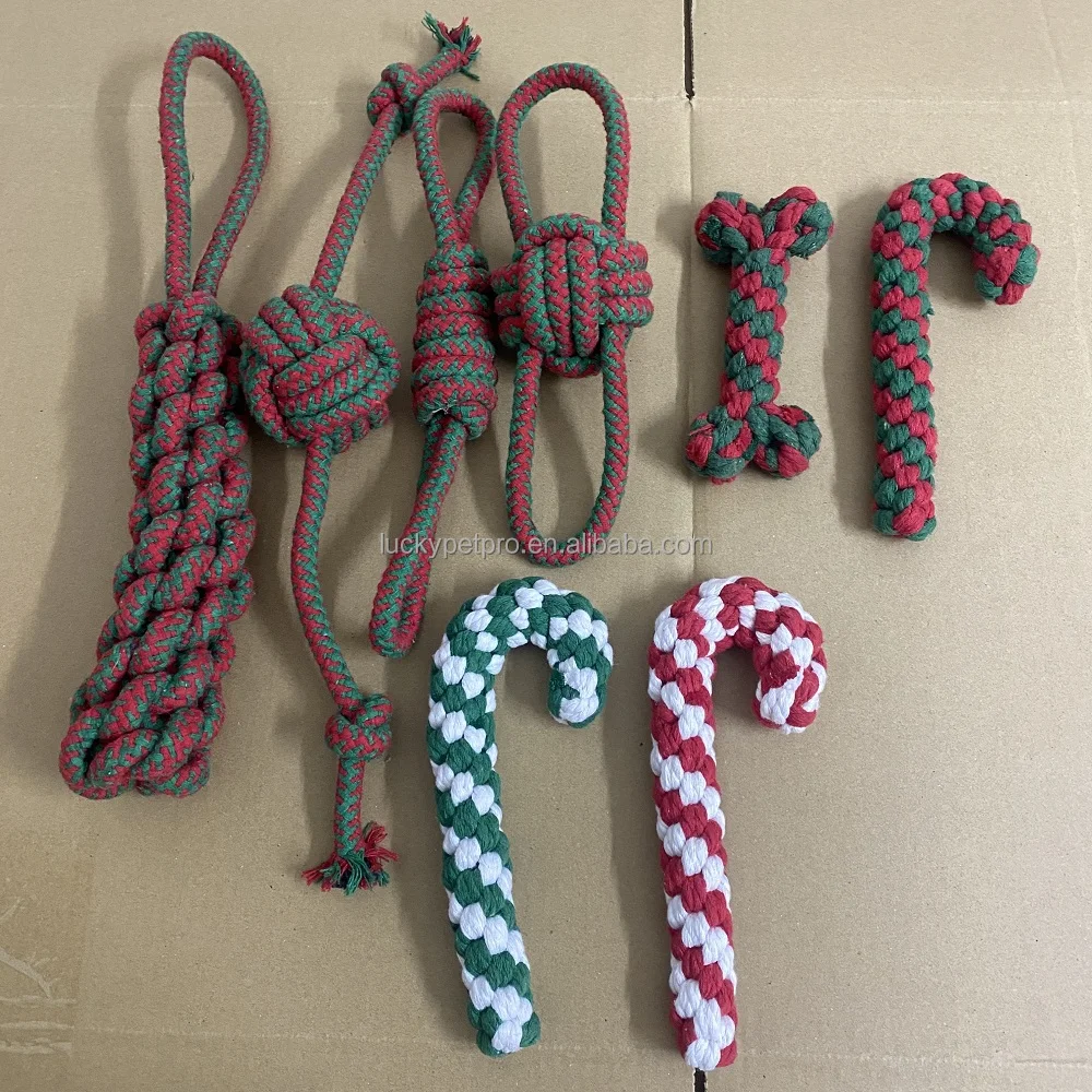 Hotselling Products 2023 Cotton Set Chew Pet Rope Dog Toys Christmas