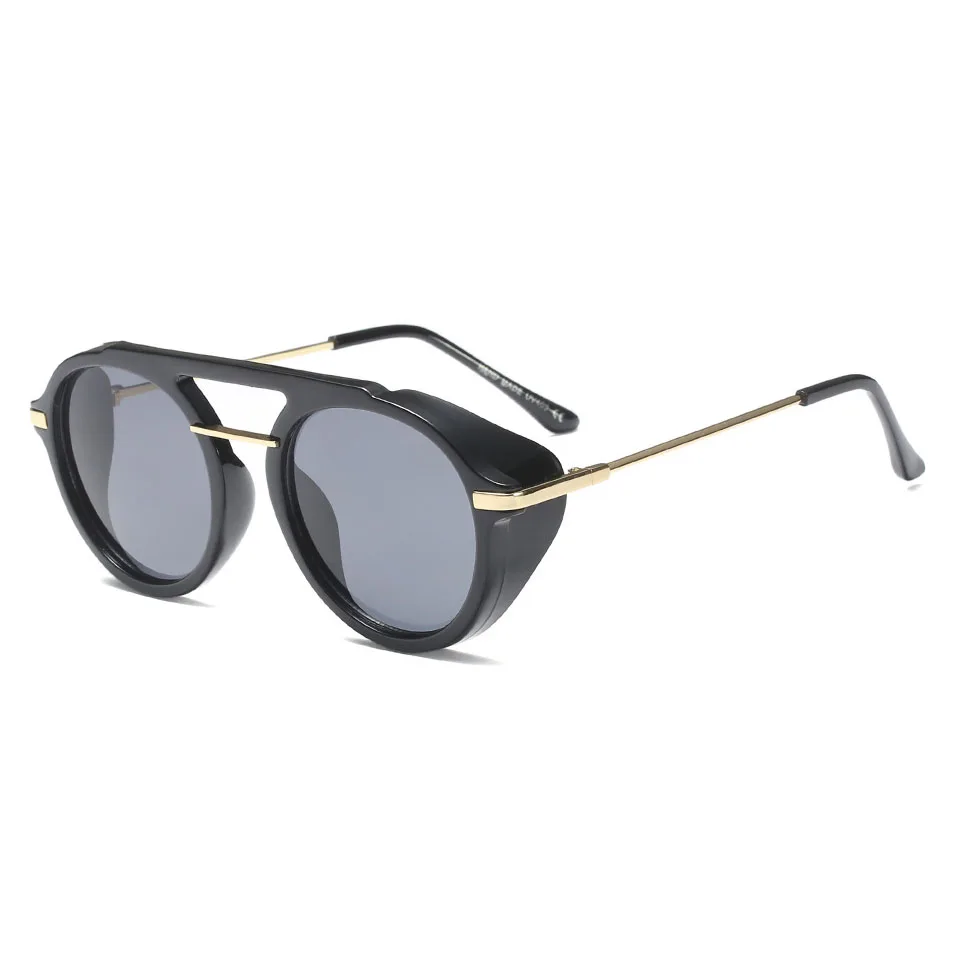 Occhiali Da Sole Vintage Rotondi Con Copertura Laterale - Unisex PASTL