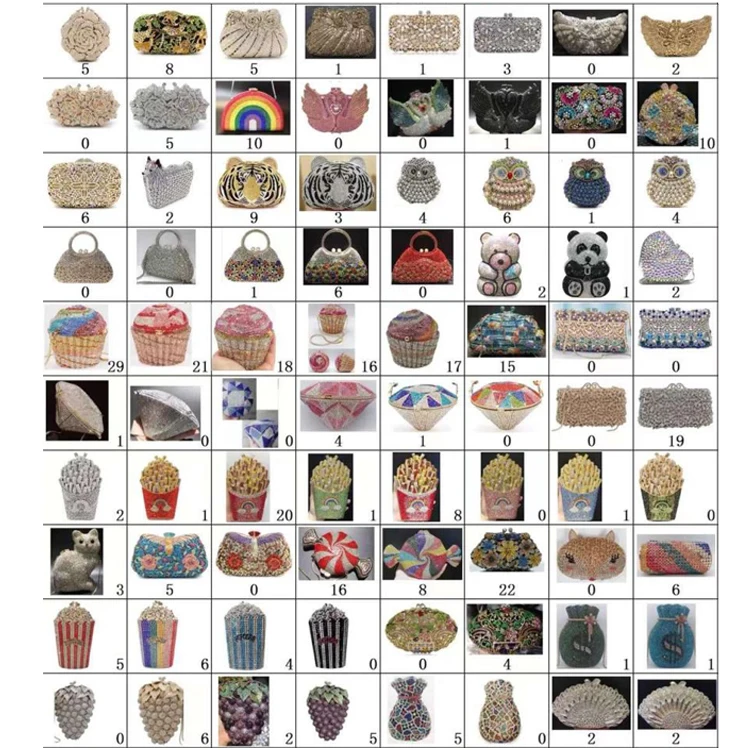 Роскошная сумочка Маленькая вечерняя кошелек с черепом бабочкой рыбкой бантом из страз кристаллами клатчи