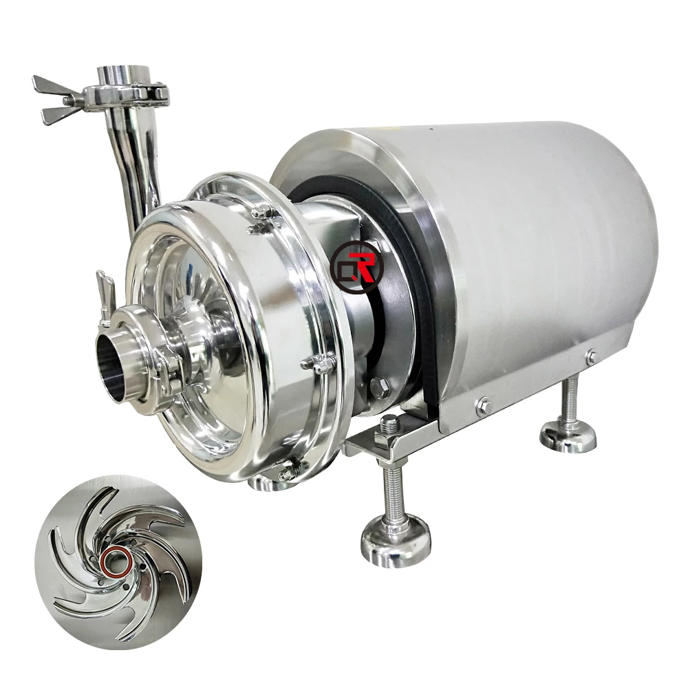 Factory Price 4Kw High Flow Milk Grade Head 80M Liquid Milk Small Sanitary Components Centrifugal Pump Price Milk Pump
