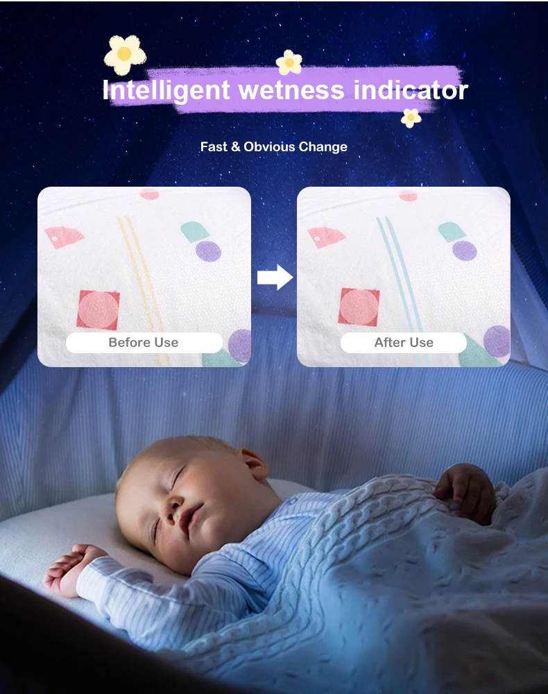 Custom Brand Baby Diapers 20ft Container High Absorbency Disposable