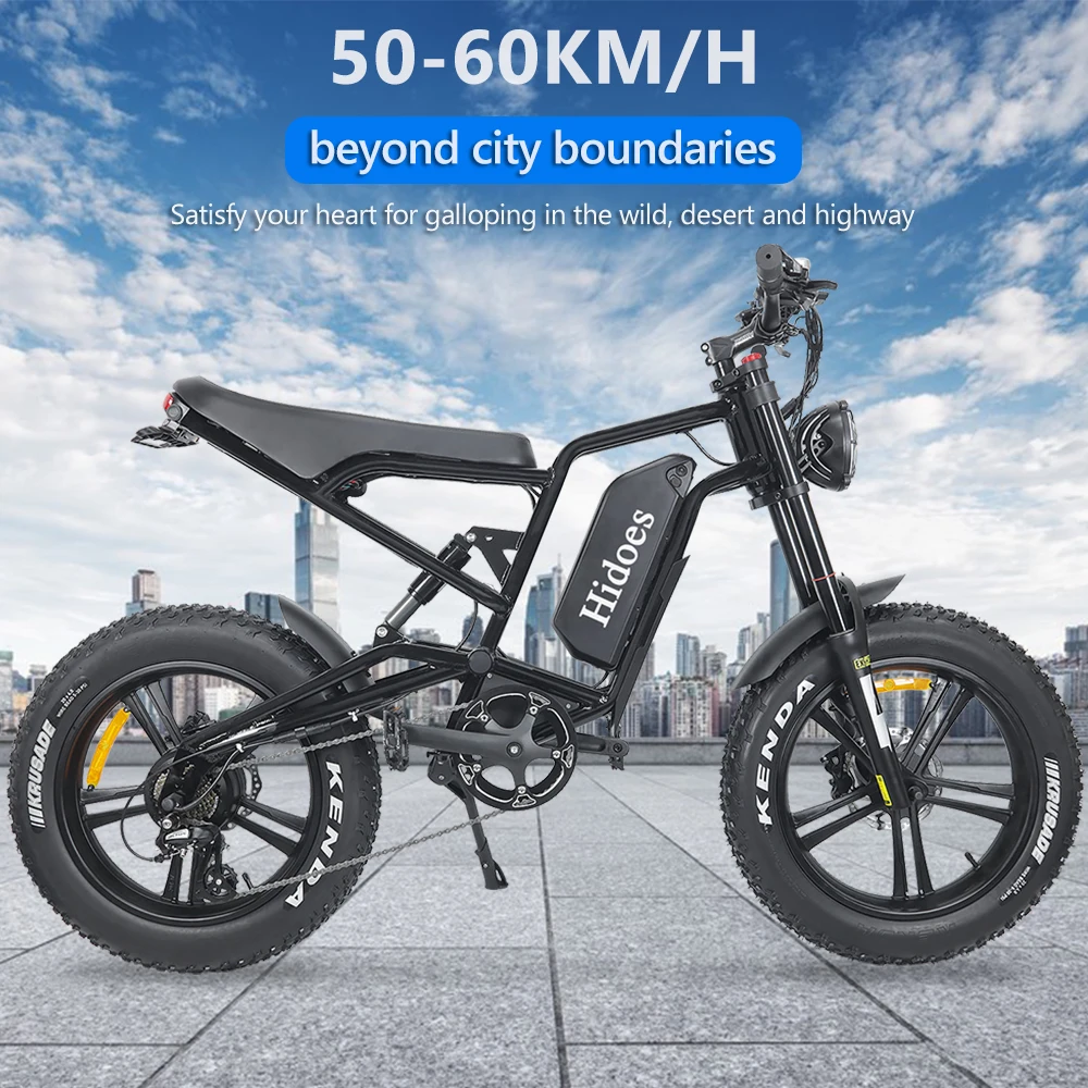 Dropshipping US EU Warehouse Hidoes B6 electric bicycle e bike 60km/h Range 48V 1200W electric bikes for sale