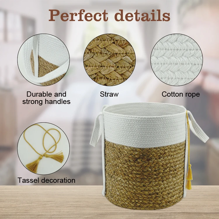 100 Natural Seagrass Woven Storage Baskets Garden Planters Baskets