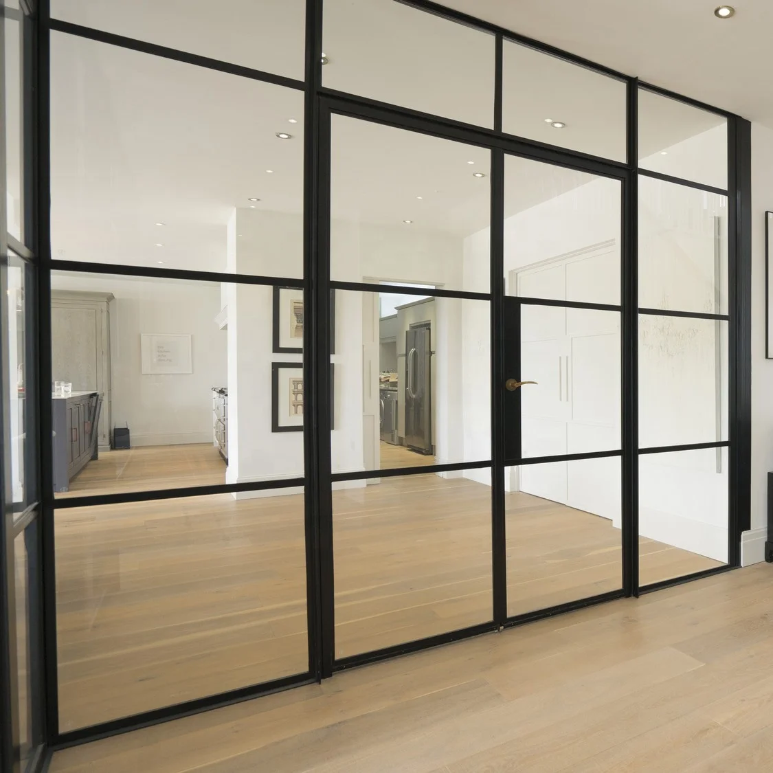 Customized Soundproof Sliding and Swing Crittall Style Interior Glass French Door