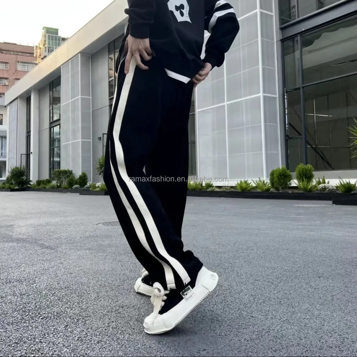 Men Street Wear Pant 2026.Side Strips Popular Sports Men Pants Outwear Custom Mens Streetwear ...