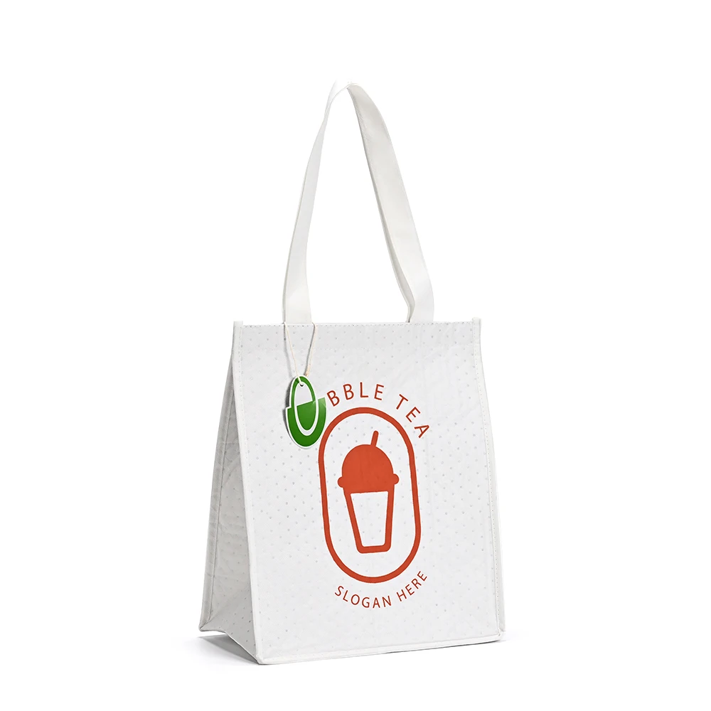 Wholesale Eco-Friendly Recycled RPET Linen Cosmetic Bag Customized Logo Waterproof Shopping Bag Recyclable factory