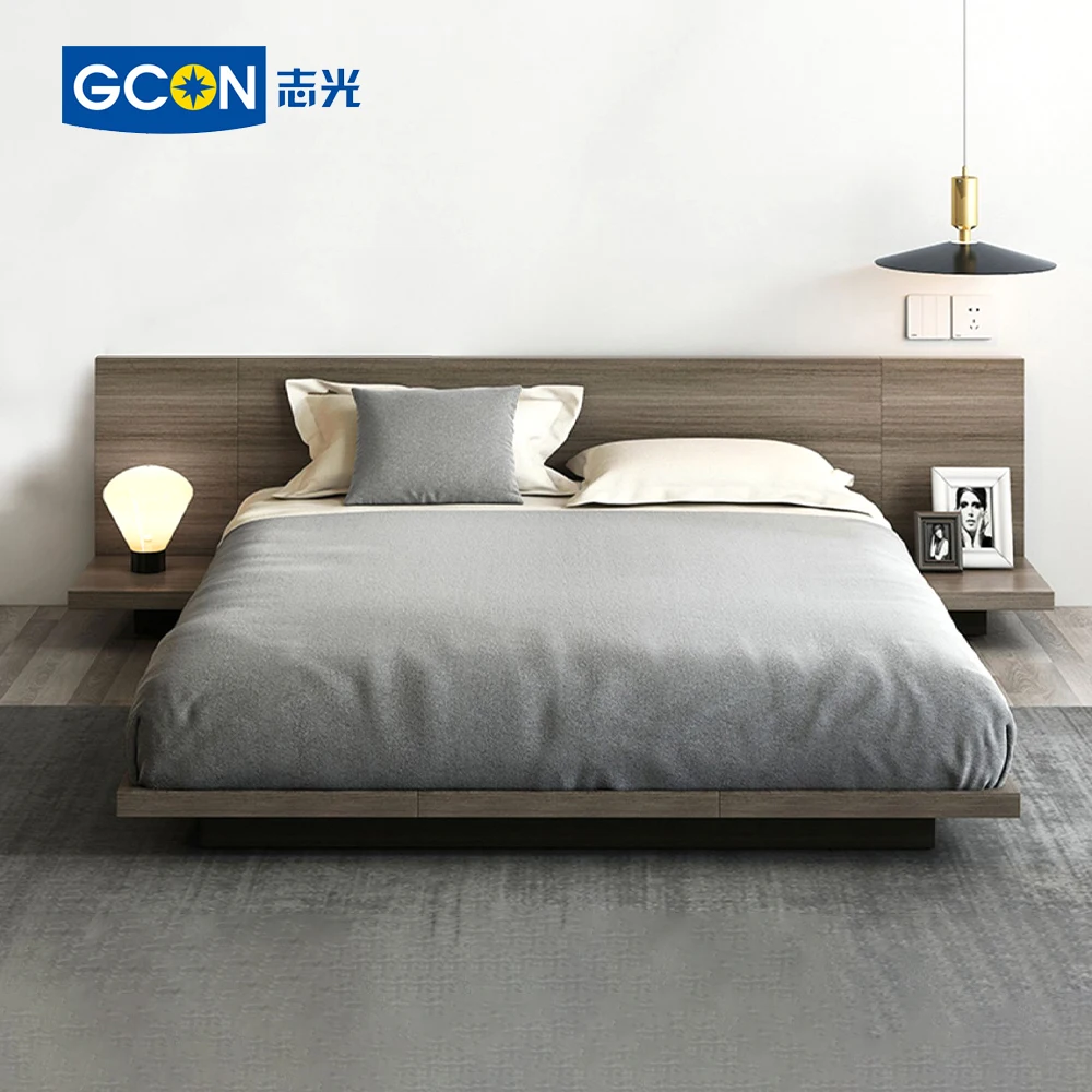 Floating Bed Frame,  Wooden Tatami Twin Queen King Size Japanese Low Platform Bedroom Furniture  11234056