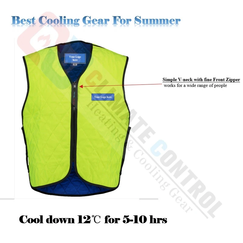 OEM Evaporative Body Cooling Vest Hi-VIZ Yellow  Safety  Construction Work XS-3XL