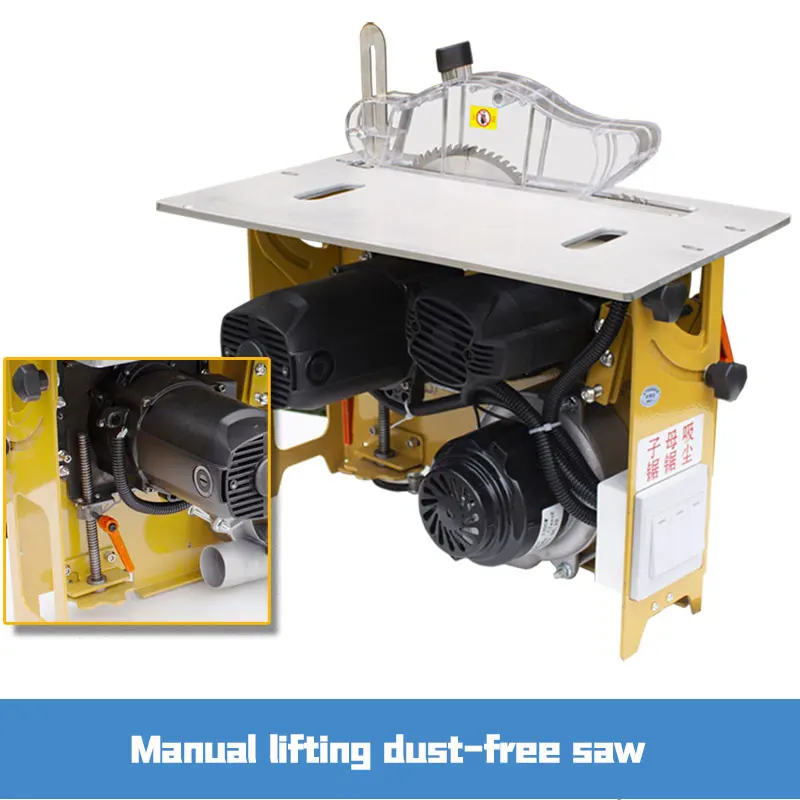 Wood Precision Table Panel Saw with Main Saw and Scoring Saw Blade 3000W Woodworking for MDF