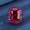 Black Gold red corundum ring