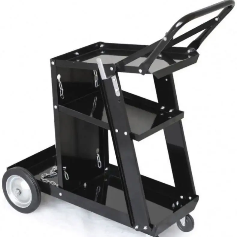 Welding Cart Heavy Duty Welder MIG Universal Gas Cylinder Steel Welding Machine Trolley Cart With Chain Handle and Drawers