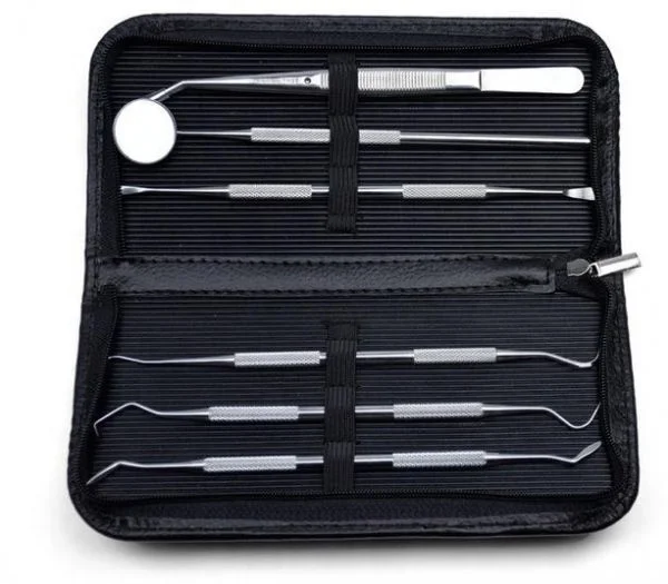 stainless steel oral care three kit dental examination set of