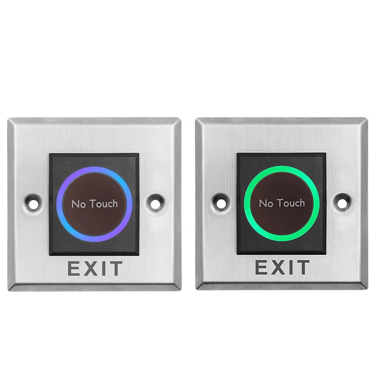 LED Indication Infrared Sensor Door Release Button Door Access Control No Touch Exit Button