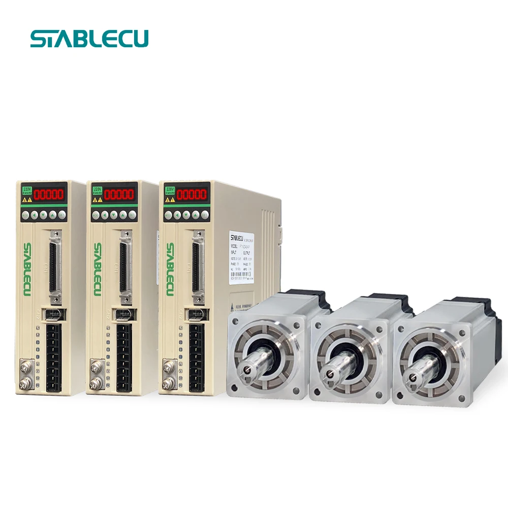 Single-Phase AC 220V Small Servo Motor with Brake Drive 0.75kw-9000rpm 3kw-7000rpm 3.3kw-5000rpm 3.6kw-4000rpm