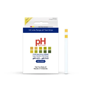 New super sensitive pH 4.5-9.0 pH test strips for saliva and urine test