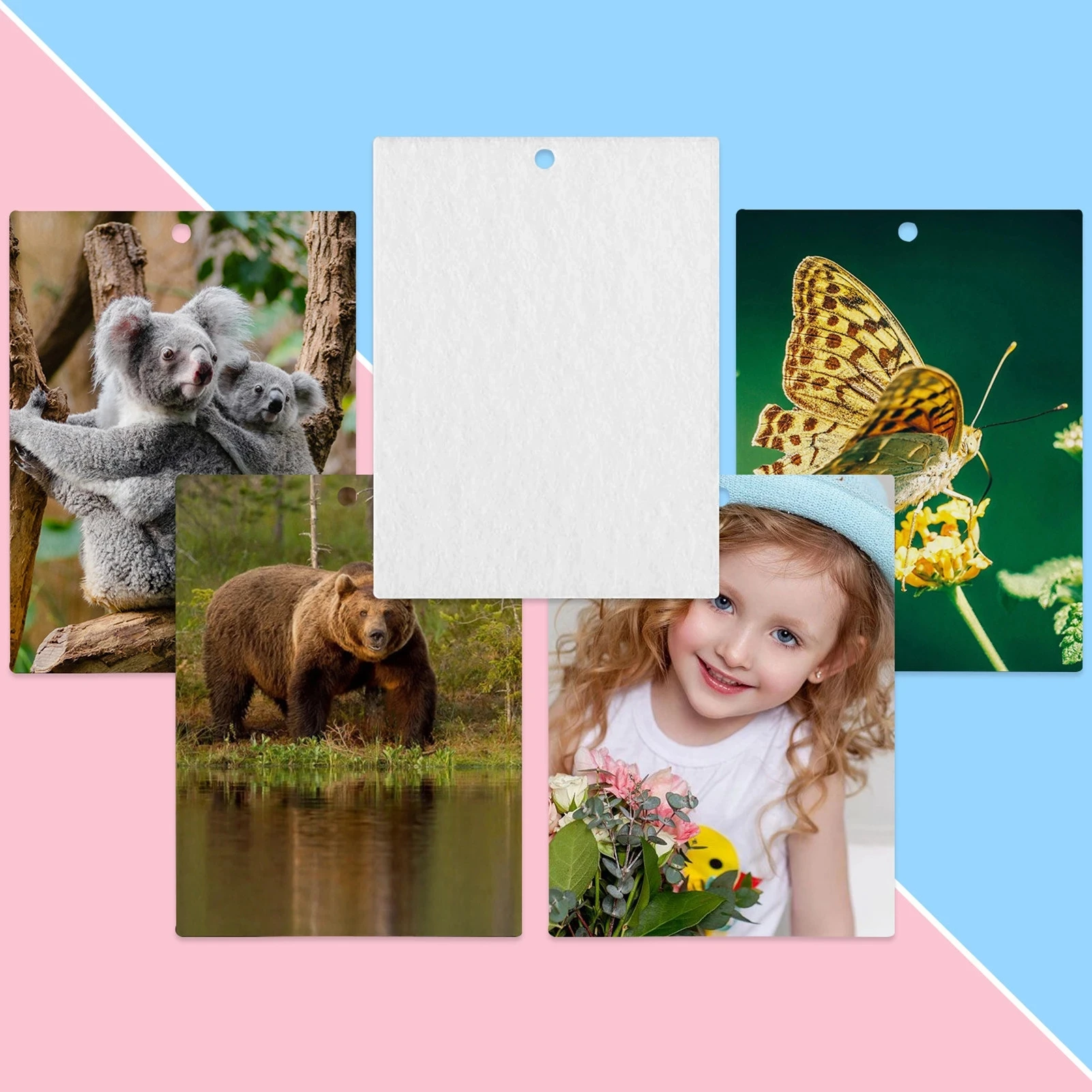 ProgiftSpace Cheap Custom Shape 3mm Thick White Absorbing Felt Hanging Sublimation Blank air Freshener Paper Sheet for Car