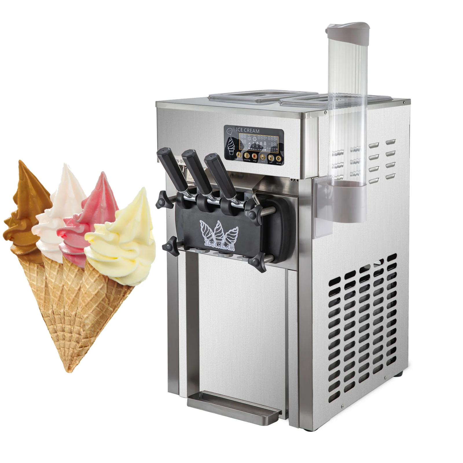 2+1 Mix Flavors Table Top Commercial Soft Ice Cream Machine