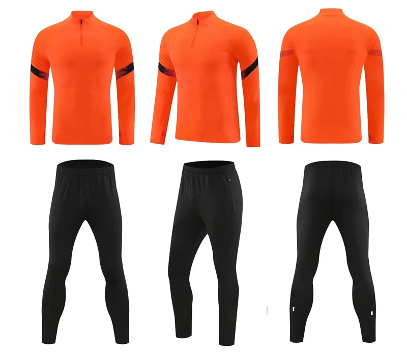 Wholesale 2024 Men's Sports Wear Breathable Plus Size 2-Piece Sweatsuit Set Football & Soccer Tracksuits for Gym Training