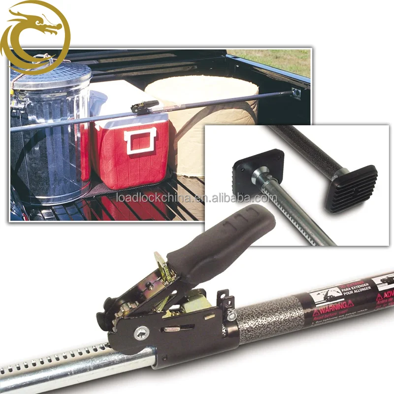 Adjustable 40"70" Ratcheting Steel Load Lock Cargo Bar For Pickup