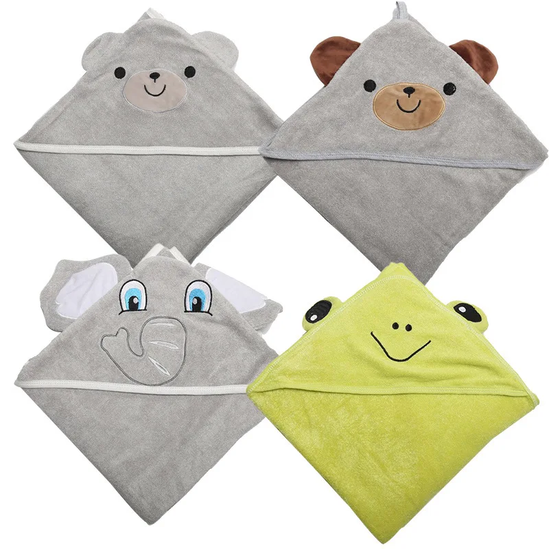 High-quality Bamboo fiber Baby Kids Bath Towels With Hooded Soft Antibacterial breathable Children Blanket Shower Gifts Towel