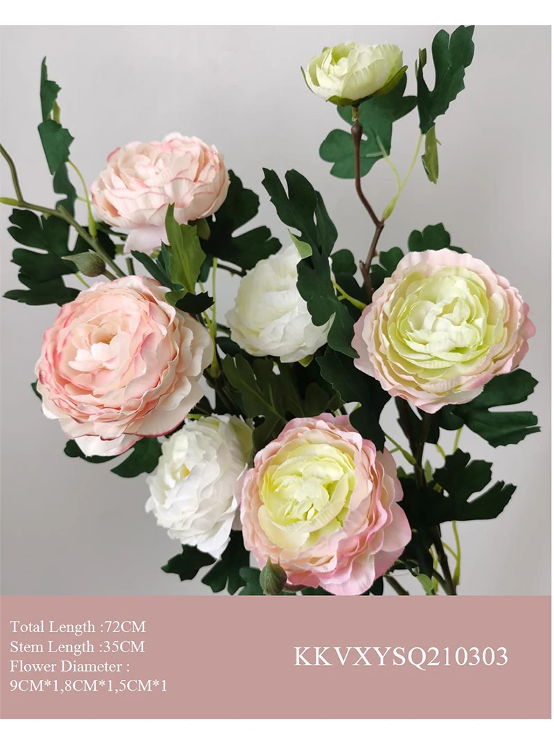 Seller Silk Flower Fake Peony Wholesale High Quality Faux Peony Flower