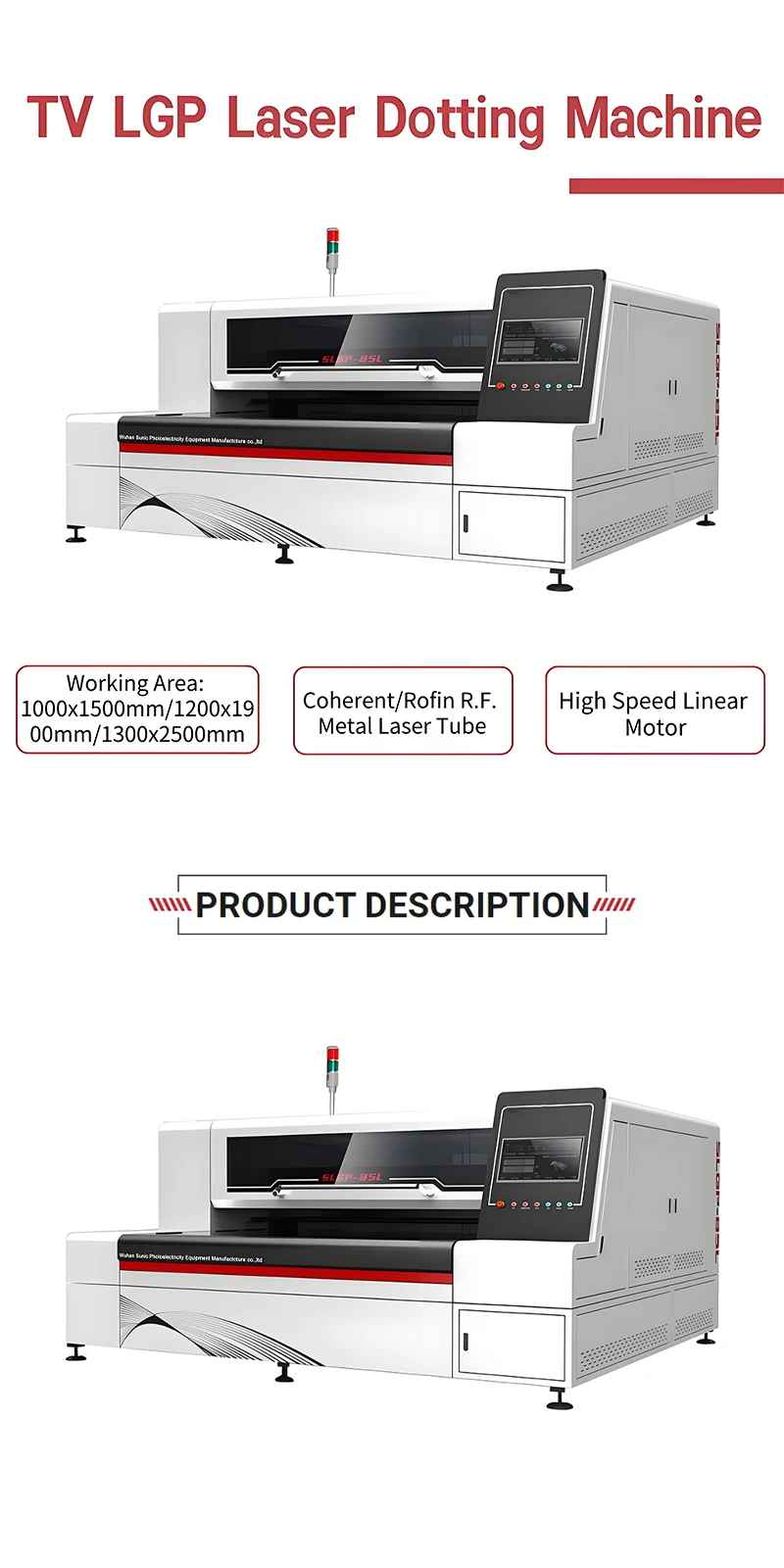 LGPspeed Fast TV/Backlight Laser Dotting Machine CO2 Laser Engraving for Light Guide Plate Supports AI DXF PLT DWG BMP Graphic