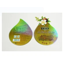 die cutting self-adhesive clear PET labels hologram graphic overlay glossy sticker logo UV digital printing