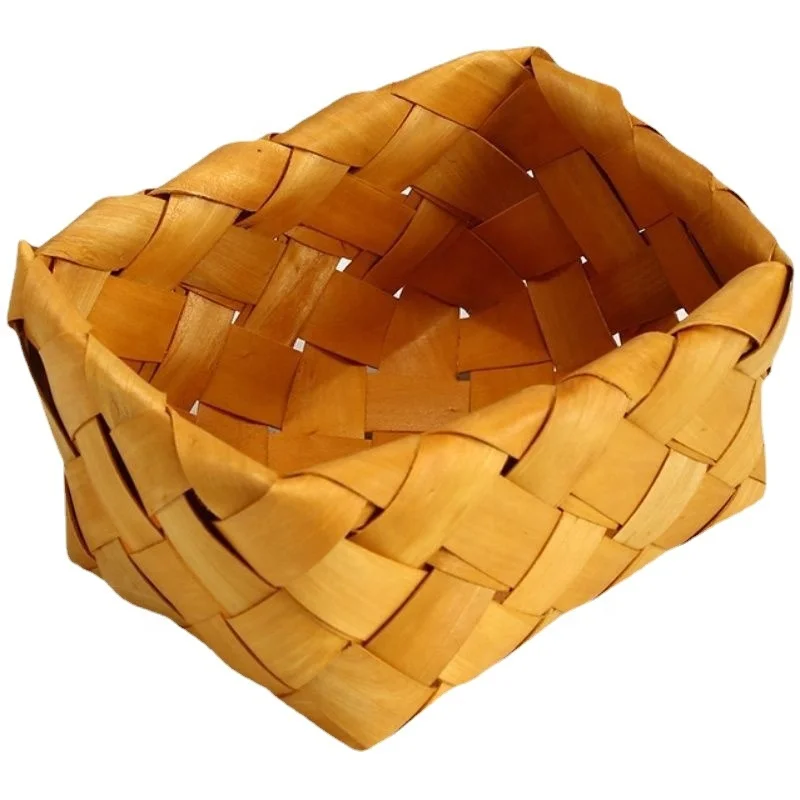 BESPORTBLE Sturdy Bamboo Basket Bread Basket Woven Craft For Snacks Candies Decorative