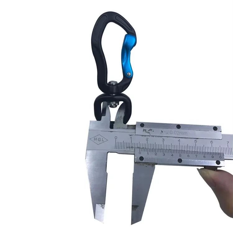 High Quality Aluminum Carabiner Screw Locking Spring Clip D Shaped Hook with Eye for Dog Leash